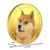 2Pcs Dogecoin Commemorative Coin Gold&Sliver Plated Doge Coin 2021 Limited Edition Collectible Coin Virtual Currency Gift