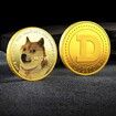 2Pcs Dogecoin Commemorative Coin Gold&Sliver Plated Doge Coin 2021 Limited Edition Collectible Coin Virtual Currency Gift
