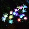 Outdoor Solar Garden Stake Lights - Doingart 2 Pack Solar Powered Lights with 8 Lily Flower, Multi-color Changing LED Solar Decorative Lights for Garden, Patio, Backyard (Purple and White)