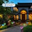 Solar Garden Lights | 7 Color Changing Solar Lights Outdoor Decorative | for Yard Patio Pathway Decorations(2 pcs)