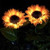 Solar LED Outdoor Lights | Sunflower Garden Lighting for Courtyard, Front yard(2 Pack)