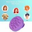 Hair Shampoo Brush, Scalp Care Hair Brush with Soft Silicone Scalp Massager (Purple)