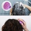 Hair Shampoo Brush, Scalp Care Hair Brush with Soft Silicone Scalp Massager (Purple)