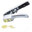 Garlic Press, 2 in 1 Garlic Mincer and Garlic Slicer, with Garlic Cleaner Brush and Silicone Roller Peeler Set