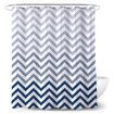 Shower Curtain with Hooks - 72 x 72 Inch, Blue Ombre Chevron