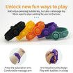 2pcs Fidget Toy, Portable Simple Dimple Sensory Fidget Bracelet, Stress Relief Hand Toy for Kids Adults Anxiety Autism, Pop Bubble Bracelet Exhaust Stress Toy (Purple n ORANGE)