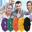 2pcs Fidget Toy, Portable Simple Dimple Sensory Fidget Bracelet, Stress Relief Hand Toy for Kids Adults Anxiety Autism, Pop Bubble Bracelet Exhaust Stress Toy (Purple n ORANGE)