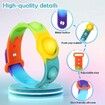 Stress Relief Wristband Fidget Toys, Wearable Push Pop Bubble Sensory Fidget Hand Finger Press Silicone Bracelet Toy for Kids and Adults Anxiety ADHD ADD Autism (watchband-Rainbow)