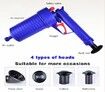 Air Drain Blaster, Sink Plunger, Air Power Toilet Plunger, Manual Pump Cleaner,Pipe Blaster, High Pressure Plunger for Bath/Toilet/Sink/Floor Drain/Kitchen Clogged Pipe