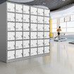 18 Doors Metal Steel Locker Gym Office School Home Stationary Storage Cabinet White