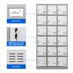 18 Doors Metal Steel Locker Gym Office School Home Stationary Storage Cabinet White