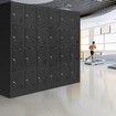 12 Doors Steel Locker Gym Office School Home Stationary Storage Cabinet Black