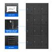 12 Doors Steel Locker Gym Office School Home Stationary Storage Cabinet Black