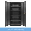 180cm Steel Filing Cabinet Office Home Stationary Lockable Storage Cupboard 2 Door 4 Shelves