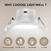 10x LED Downlight Kit Ceiling Bathroom Tri-colour CCT Changeable Dimmable Downlights 9W 90MM