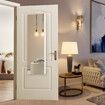 Mirror Jewellery Armoire Cabinet Organizer Door Wall Mounted Hanging Cabinet Cosmetics Storage -White