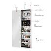 Mirror Jewellery Armoire Cabinet Organizer Door Wall Mounted Hanging Cabinet Cosmetics Storage -White