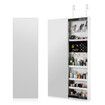 Mirror Jewellery Armoire Cabinet Organizer Door Wall Mounted Hanging Cabinet Cosmetics Storage -White