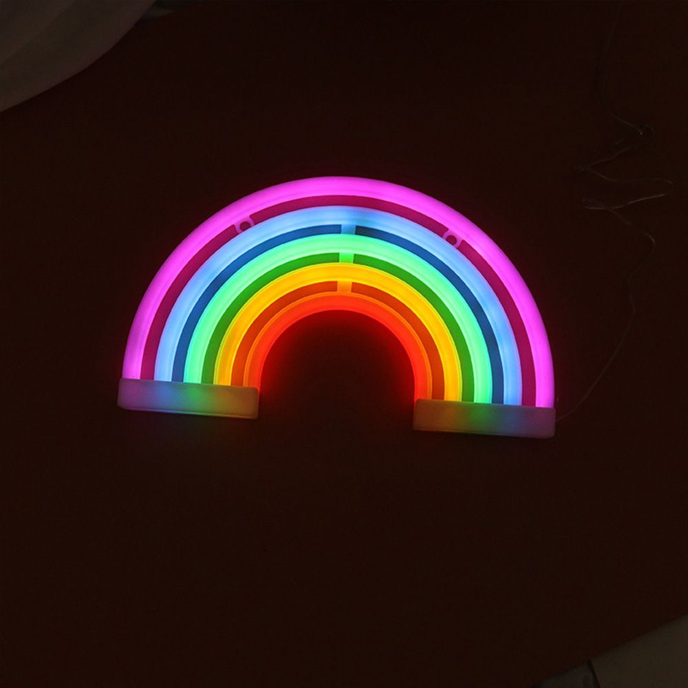 rainbow light on wall