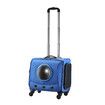 Petscene Rolling Portable Dog Cat Travel Carrier Bag Case Suitcase Blue 40x37x25CM