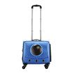 Petscene Rolling Portable Dog Cat Travel Carrier Bag Case Suitcase Blue 40x37x25CM