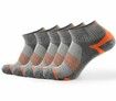 5Packs Men's Athletic Ankle Socks with Heel Tab  COLOURS MIX Size 6-8