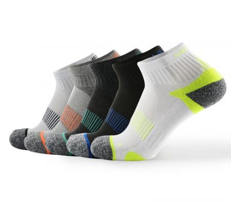 5Packs Men's Athletic Ankle Socks with Heel Tab  COLOURS MIX Size 6-8