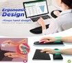 Upgrade Enlarge Superfine Fibre Soft Smooth Gel Ergonomic Mouse Pad Wrist Support and Keyboard Wrist Rest for Computer, Laptop, Mac, Gaming and Office, Durable, Comfortable and Pain Relief