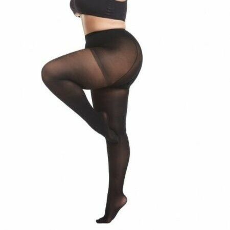 2Pairs XXXL Plus Size 60D Control Top Tights Fall Winter  Panty Hose Black