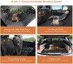 4-in-1 Dog Car Seat Cover Convertible Dog Hammock Pet Car Seat Cover with Mesh Window 2 Seat Belts for Back Seat Protector for Cars Trucks SUVs