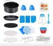 21Pcs 8inch Air Fryer Accessories Frying Baking Cake Pizza Oven Rack Tray Pot Pan 3.2QT-6.2QT-up