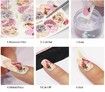 4 Sheets 3D Summer Fruit Nail Art Stickers,Water Transfer Full Wraps Rhinestone For Acrylic Nails