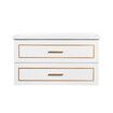 90cm Bathroom Sink Cabinet Vanity Two Large Drawers Wall Mount White