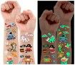 30 sheets Glow Temporary Tattoos for Kids Waterproof Luminous Tattoo Sticker Glow Mixed Style