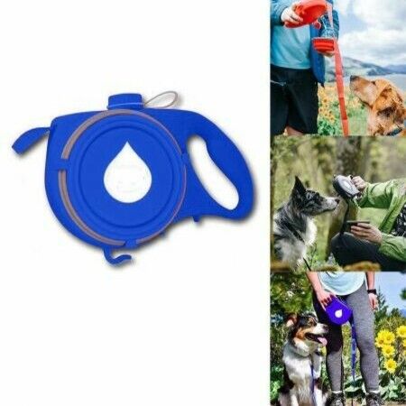 Multifunctional Pet Outgoing Supplies Retractable Leash, Container Foldable Litter Holder Water Bag Snack
