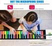 Roll Up Keyboard Flexible Piano 49 Keys Silicone Foldable Colorful Soft Keyboard Electronic Piano Rainbow Key Rechargable