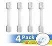 Child Safety Strap Locks (4 Pack) for Fridge, Cabinets, Drawers, Dishwasher, Toilet,No Drillin