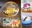 3D Light Resin Mold Epoxy resin DIY Molds with Wooden Lighted Base Stand 80mm