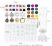 107PCS Silicone Resin Jewelry Casting Mold with Glitter and Flower Decoration DIY Artcraft Project Gift Pendant Making Tools Set for Beginners