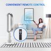 Bladeless Tower Fan 2 In 1 Heater Cool Hot Oscillating Heating with LED and Remote Control