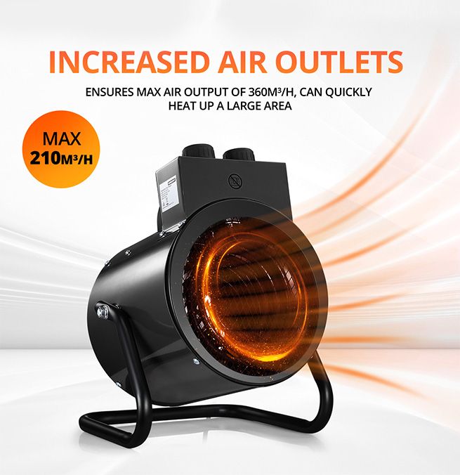 2 in 1 2000W Portable Electric Heater Industrial Fan Heater