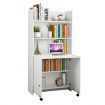 Multifunctional Computer Desk Bookshelf Wooden Storage Organiser Modern Furniture