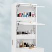 Freestanding Wooden Dressing Cabinet Table with Full Length Mirror Storage Drawers