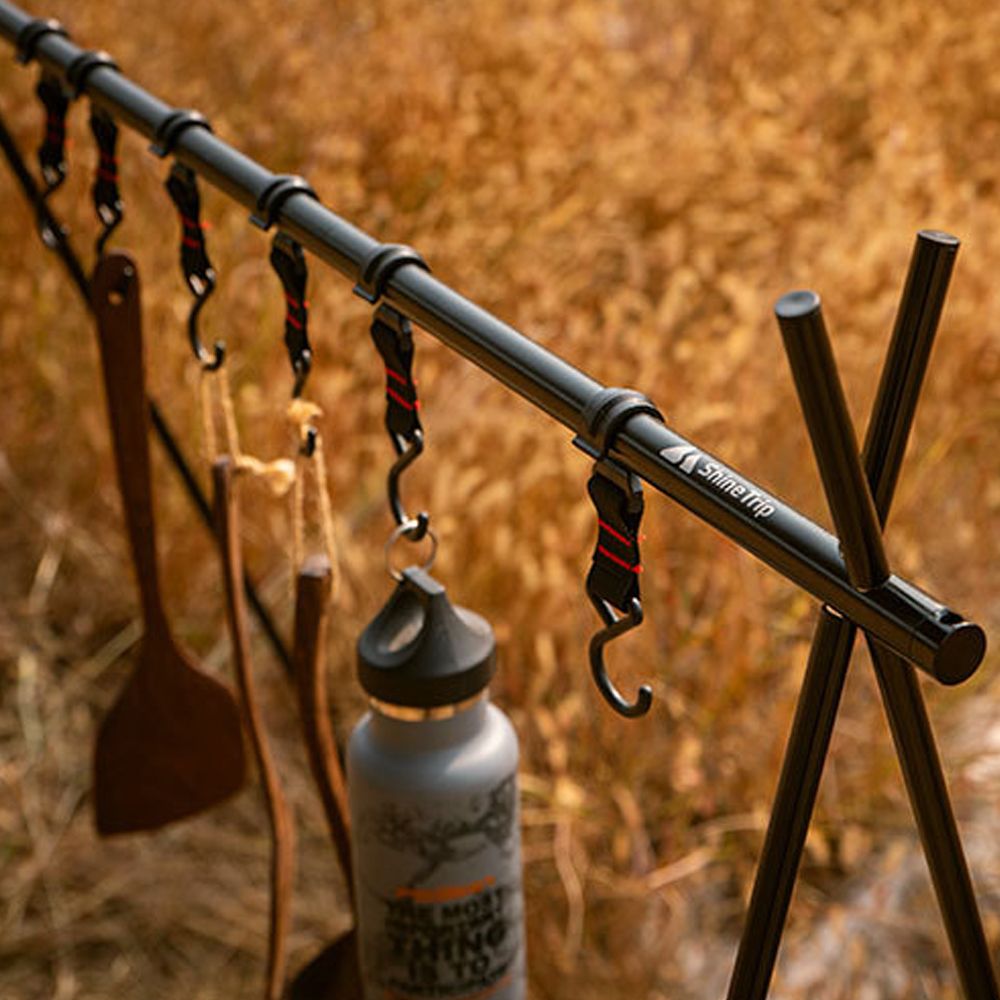 Outdoor Cookware Hanging Rack Triangular Pot Pan Camping Light Tools