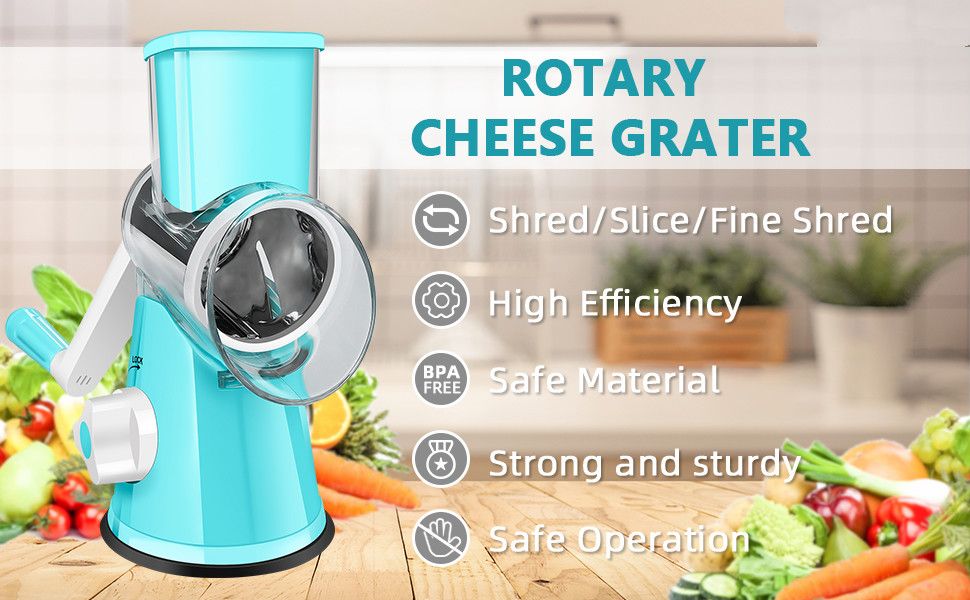 Graters for Kitchen,Cheese Grater Efficient Vegetable Slicer with 3