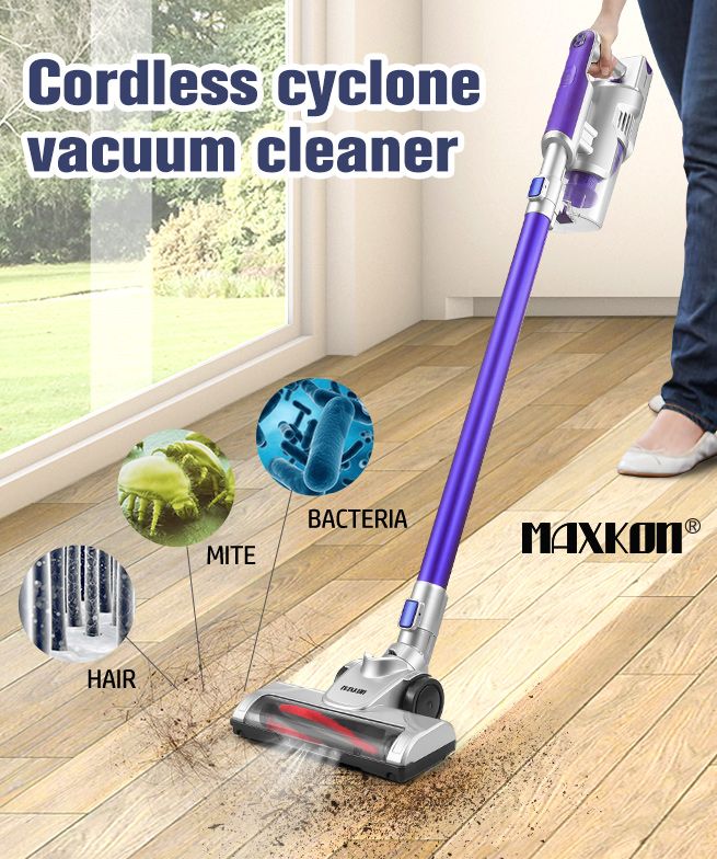2In1 Cordless Vacuum Cleaner Stick Handheld Vac Rechargeable Led Lights 2 SpeedPurple Crazy