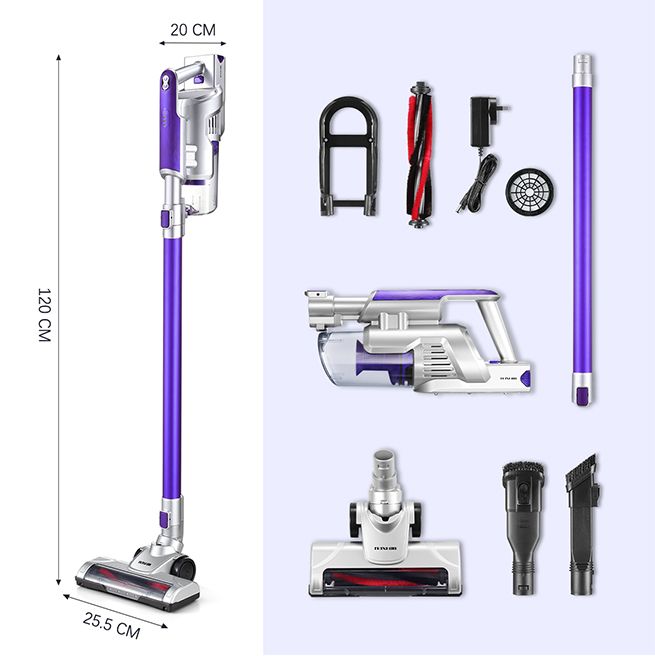 2In1 Cordless Vacuum Cleaner Stick Handheld Vac Rechargeable Led Lights 2 SpeedPurple Crazy