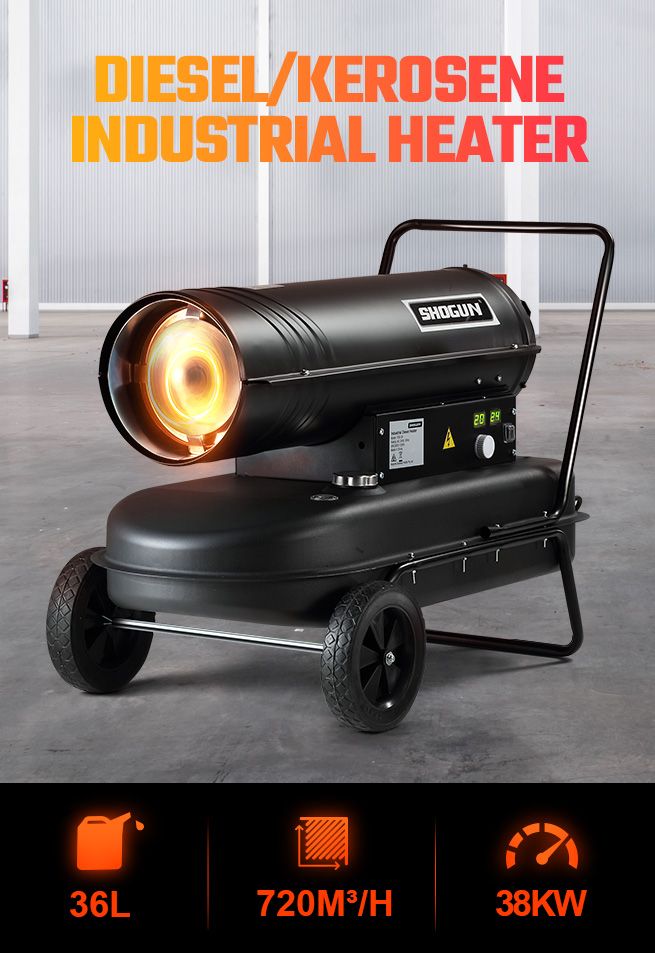 Industrial Fan Heater 38kW Diesel Kerosene Heater for Workshop Warehouse Shed
