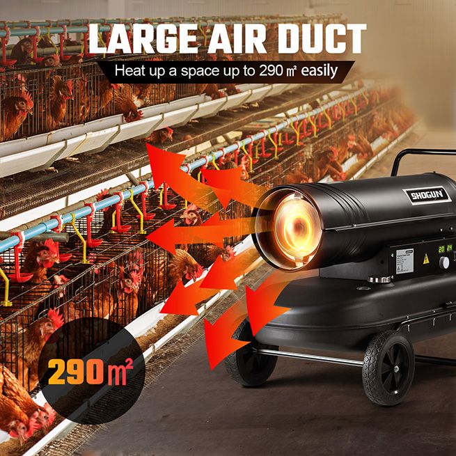 Industrial Fan Heater 38kW Diesel Kerosene Heater for Workshop Warehouse Shed