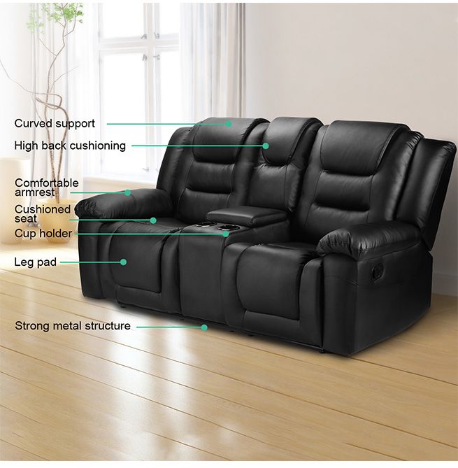 double recliner chair leather